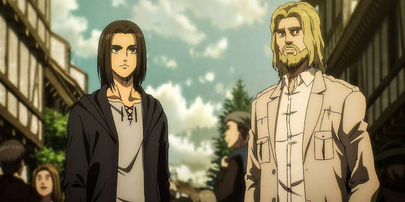 eren and zeke standing