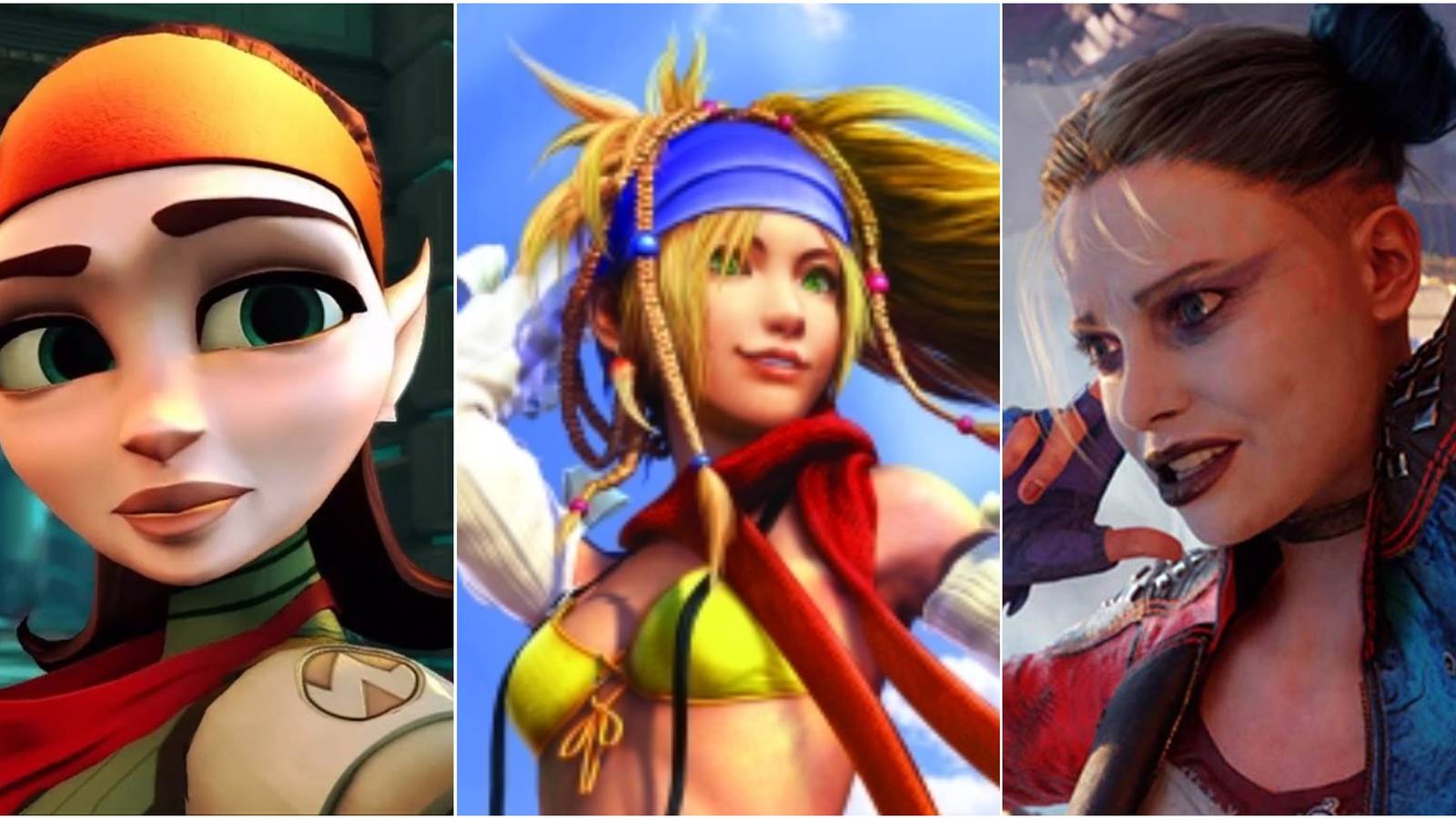 talywn, rikku, harley quinn