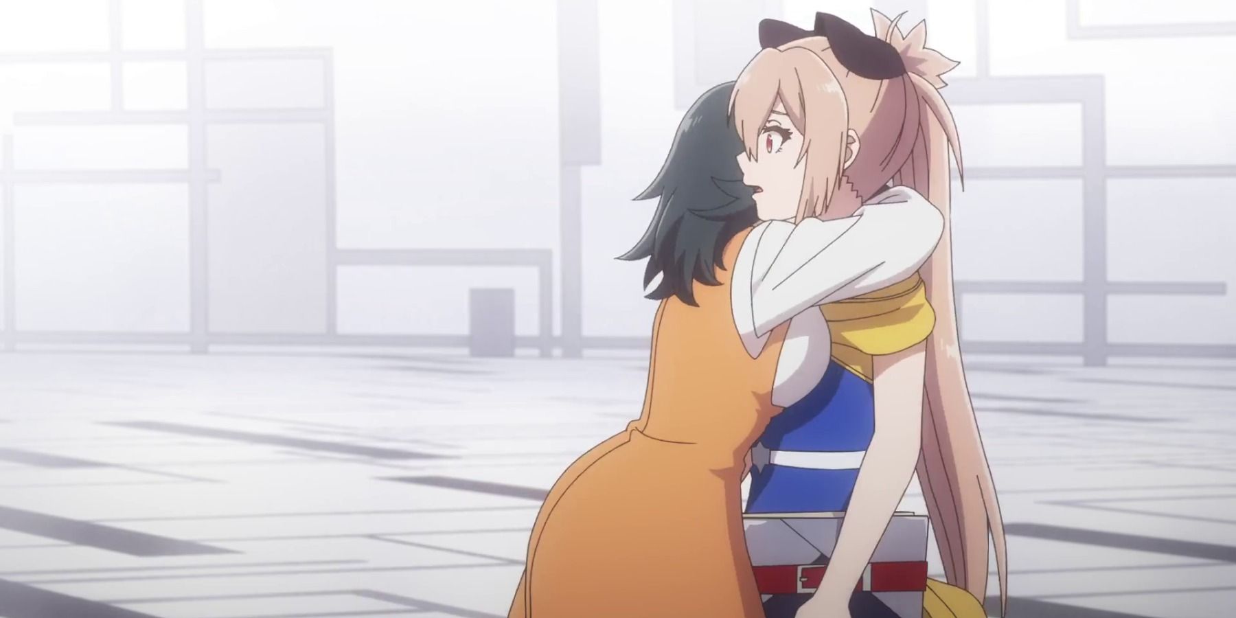 menu and akari hugging