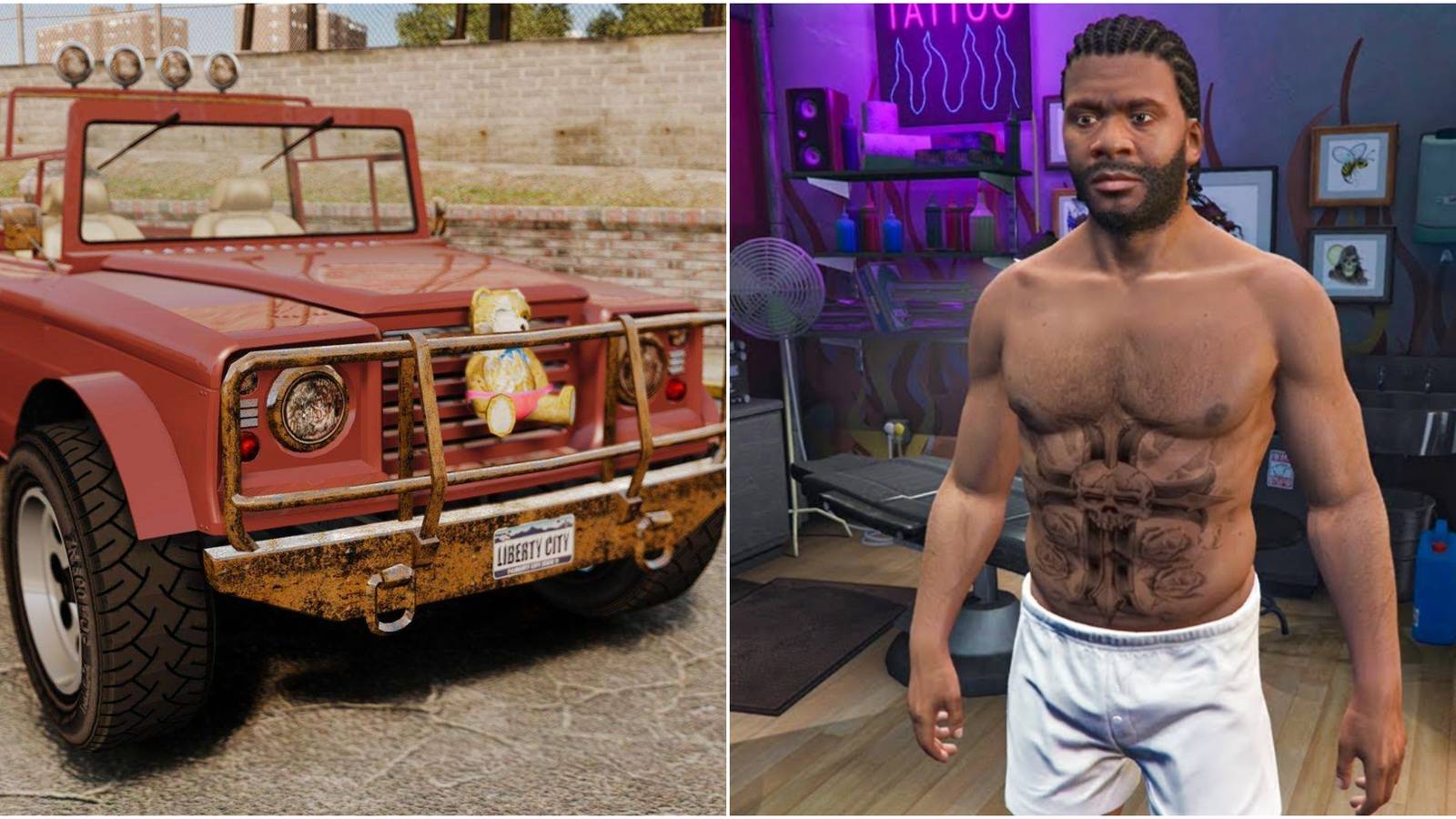 franklin tattoo trevor car gta5