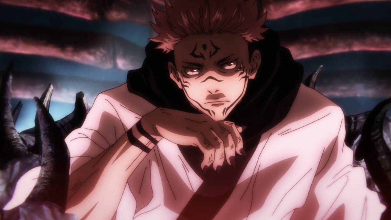 sukuna on his throne