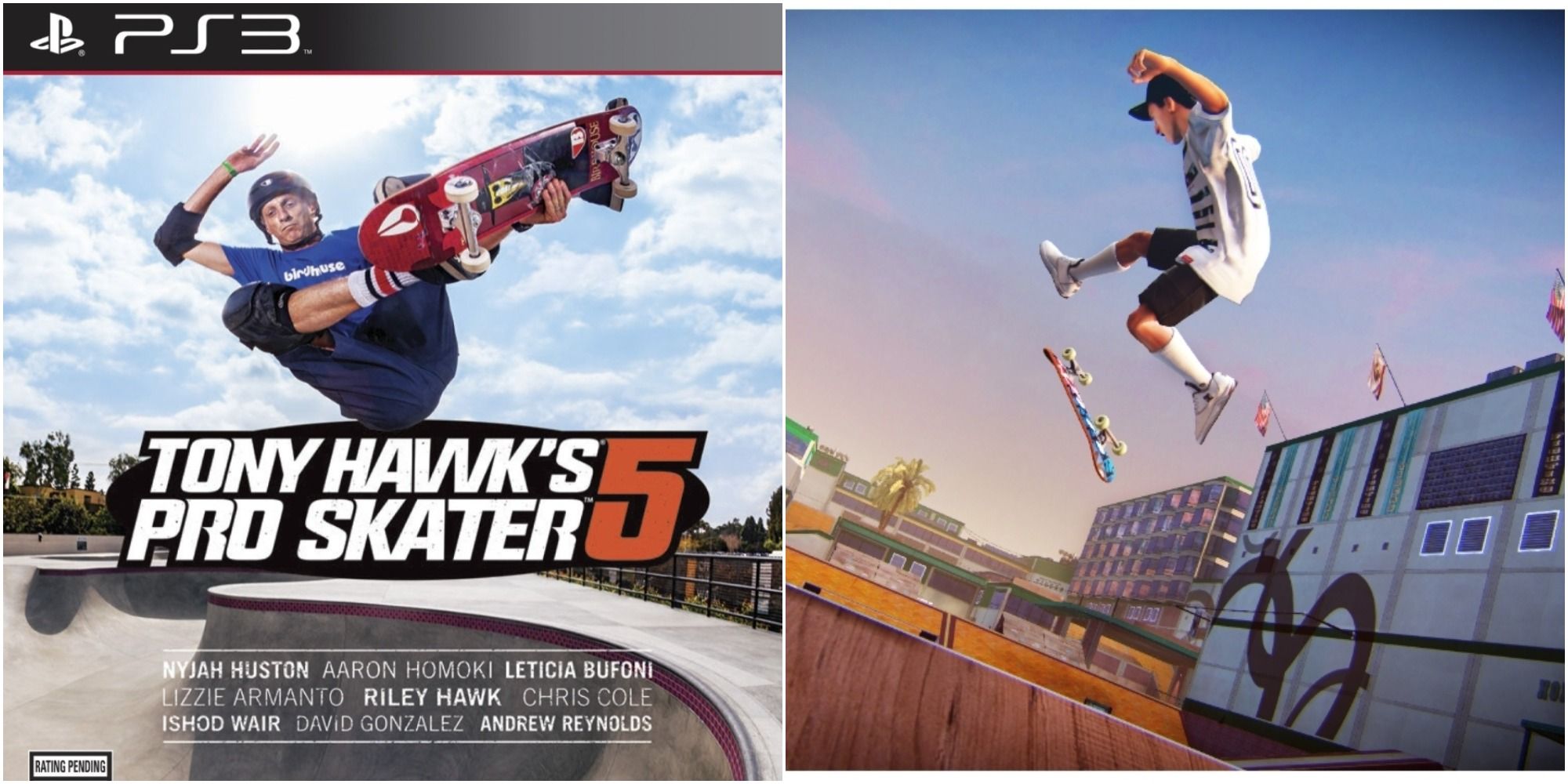 COver Art featuring tony hawk and gameplay 