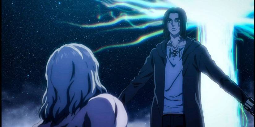 eren standing in front of the paths