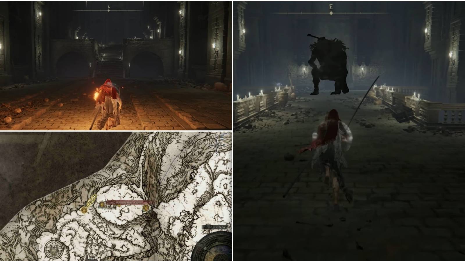 Walking Through The Main Room Of The Dungeon, Fighting A Giant, Map Location