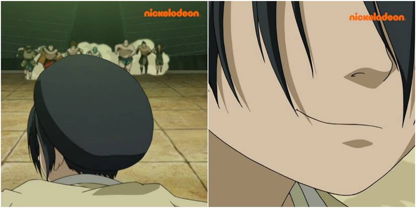 Toph About To Fight Some Wrestlers in Avatar: The Last Airbender