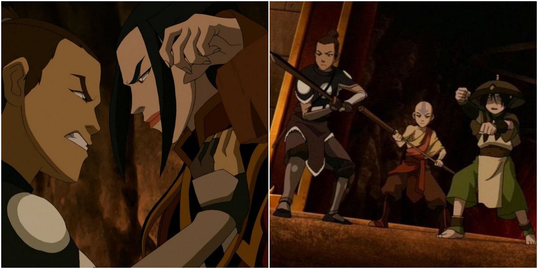 Sokka, Toph, Aang Vs Azula in Avatar: The Last Airbender