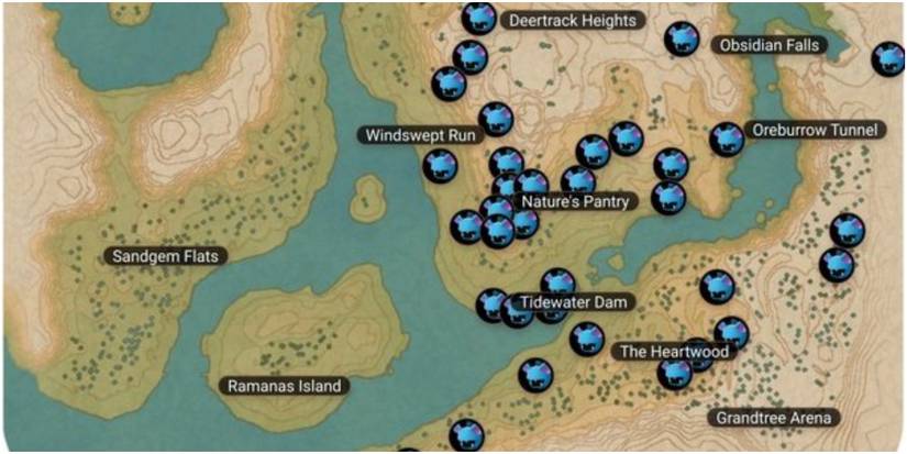 Zubat locations on map.
