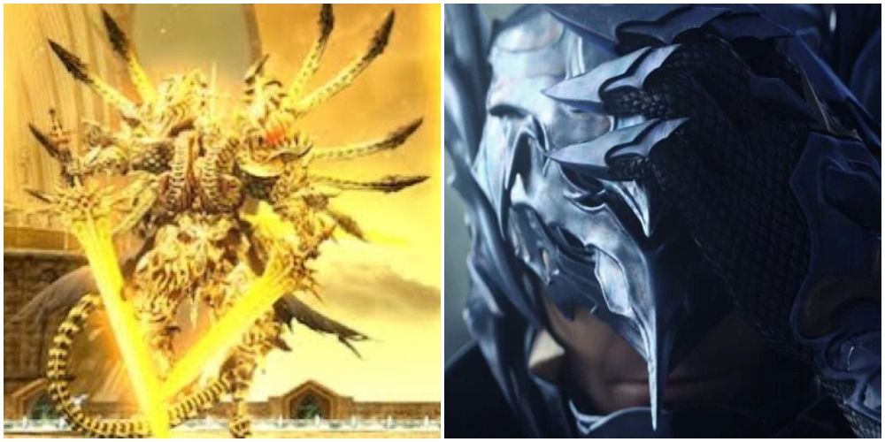 Split image of Dragon-King Thordan and Dragoon.