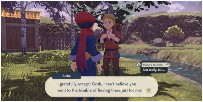 Talking to Jubilife NPC. 