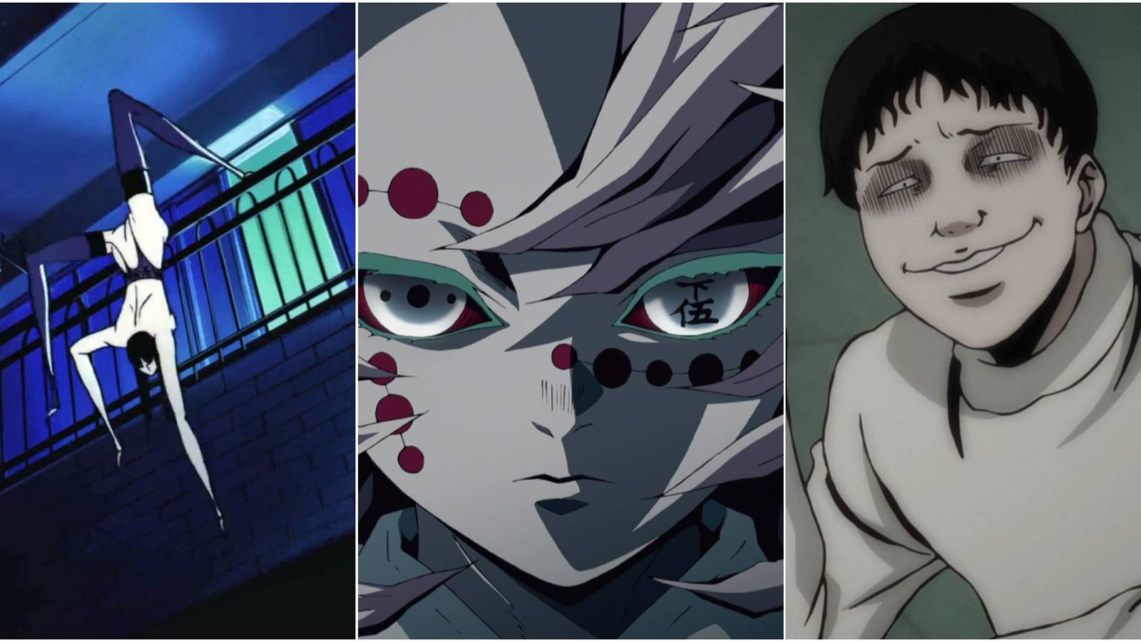 feature image with wicked city, demon slayer, and Ito Junji collection