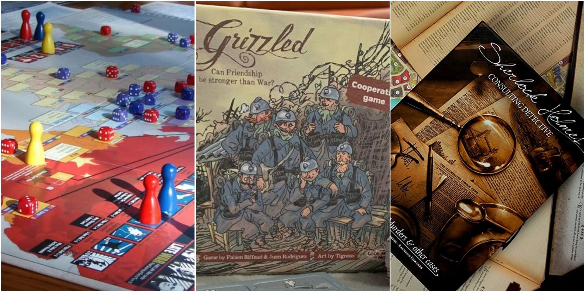 feature image of several board games