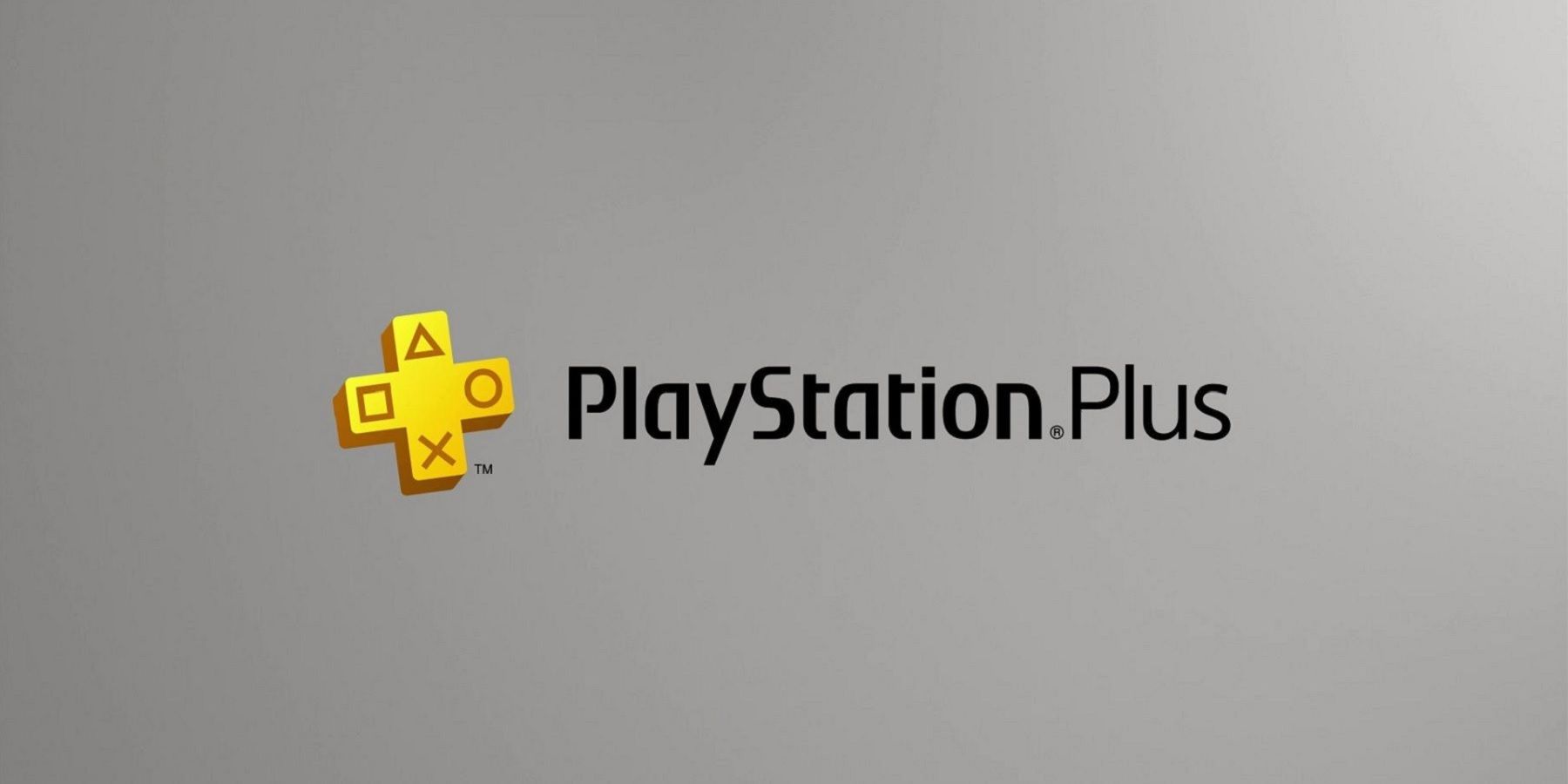 playstation plus logo grey background