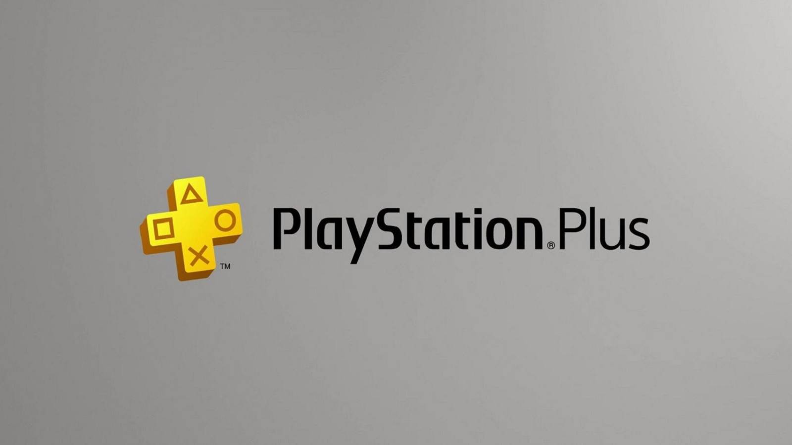 playstation plus logo grey background