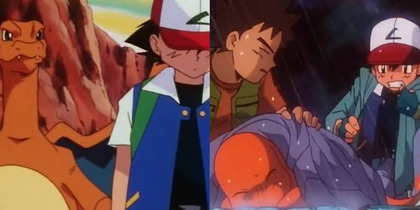 Ash Leaves Charizard Finds Charmander