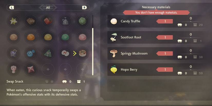 pokemon legends arceus crafting