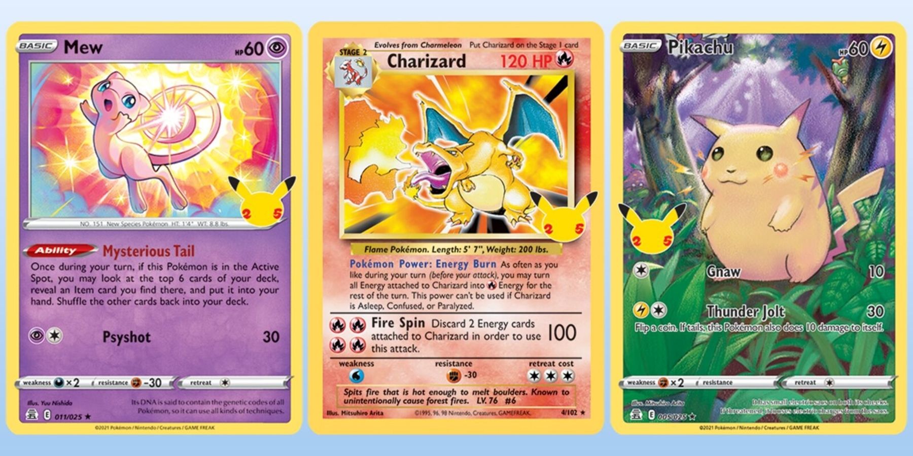 pokemon tcg celebrations cards trading cards mew charizard pikachu