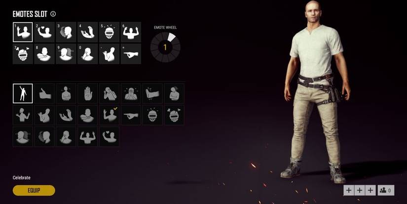 pubg emote selection screen 
