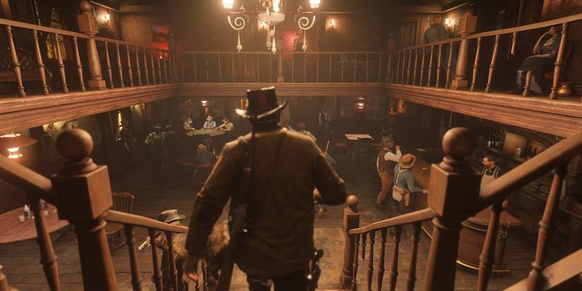 red dead redemption 2 arthur in saloon