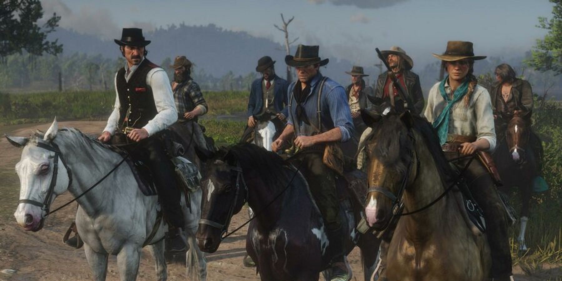 red-dead-redemption-2 gang on horses