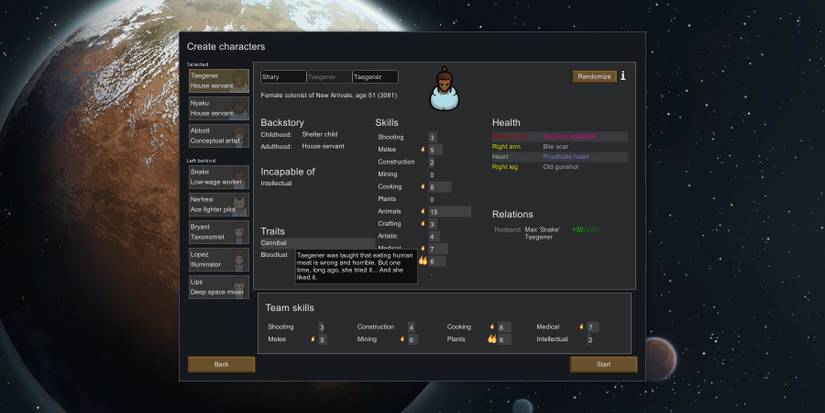 Rimworld Colonist Traits