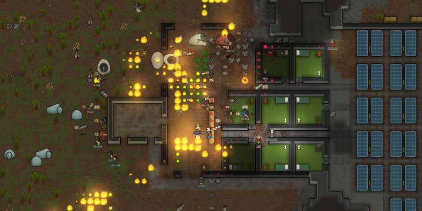 Rimworld Colony on Fire