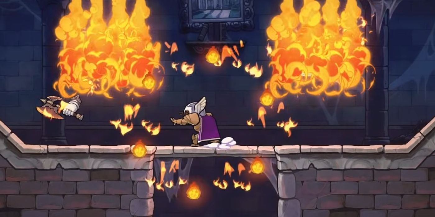 Rogue Legacy 2 Valkyrie Casts Fire Spell