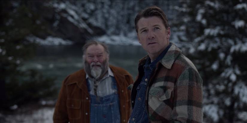 Brother Onais and Ron Lafferty in Hulu's Under the Banner of Heaven