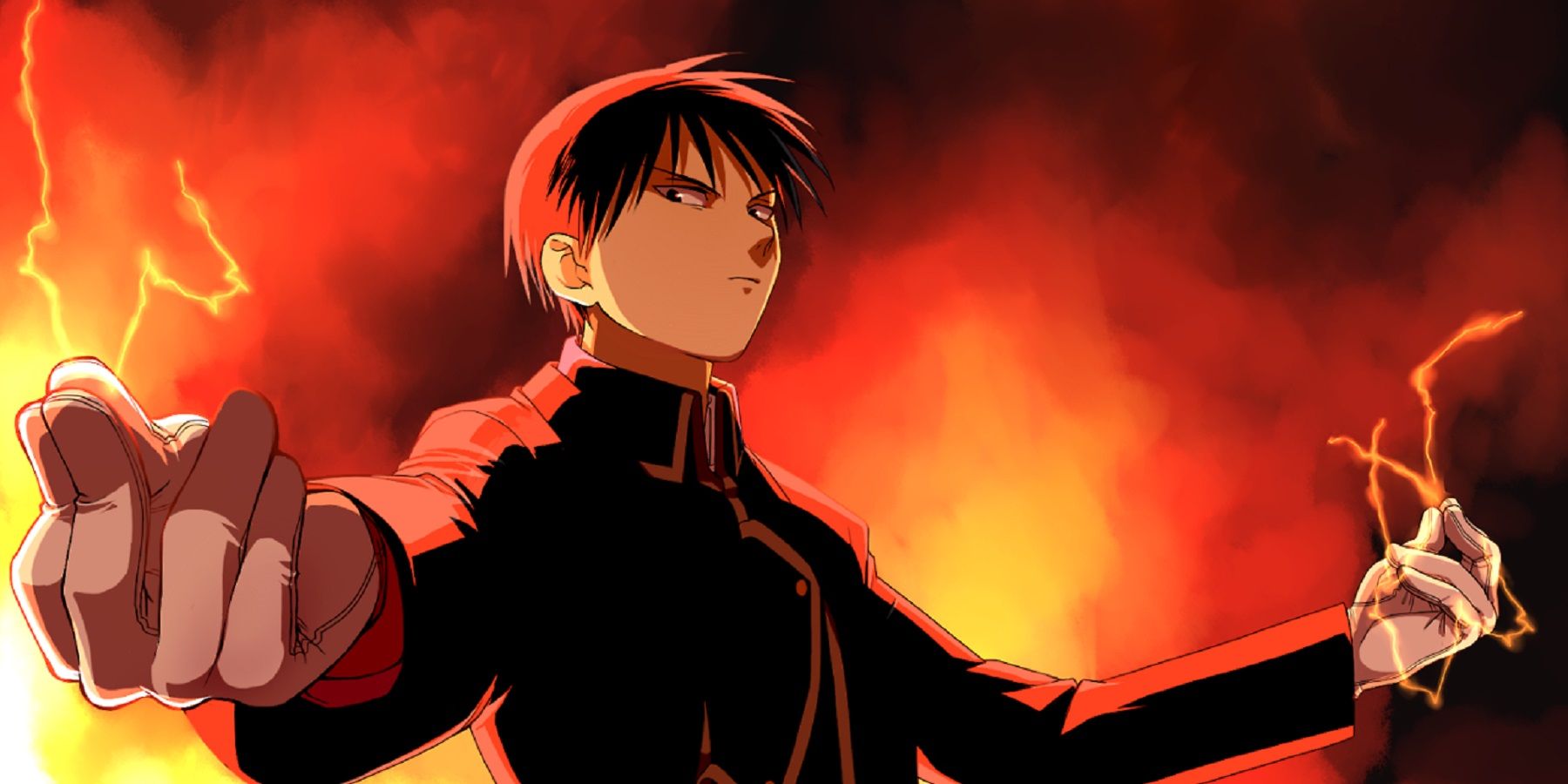Premium Photo | Anime character with fire and flames in the background  generative ai
