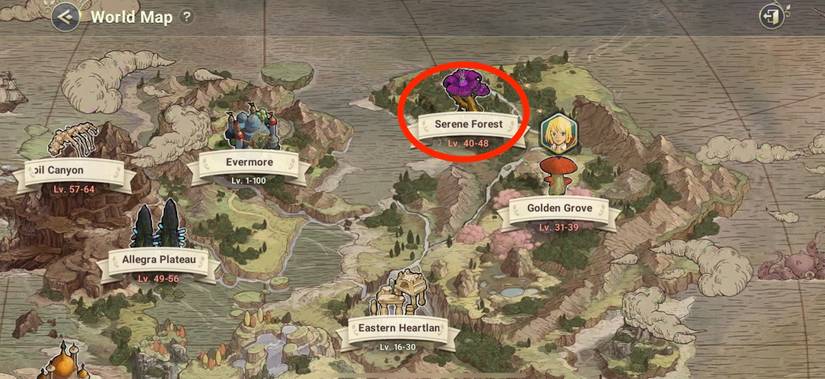 serene forest ni no kuni cross worlds