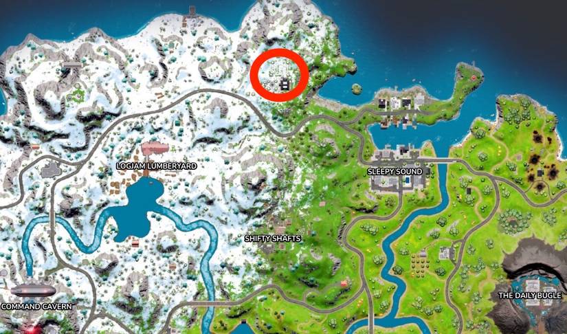 shell or high water circled fortnite map