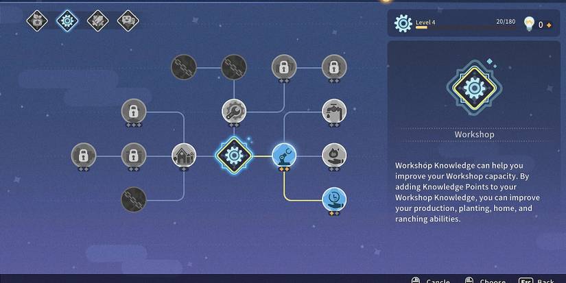 skill tree featuring workshop skill in my time at sandrock Cropped