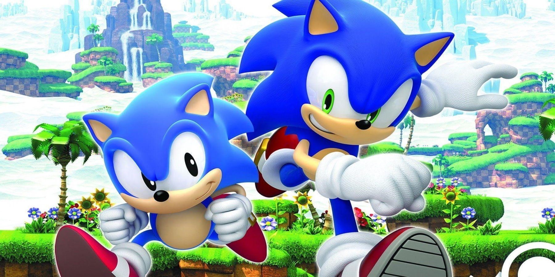 sonic generations with classic sonic and modern sonic wallpaper