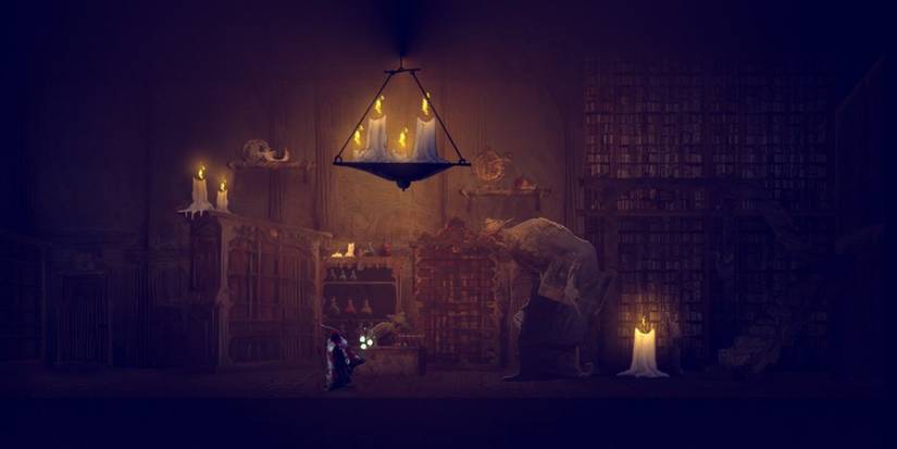 speaking to the shopkeeper in a the merchant's shop in source of madness