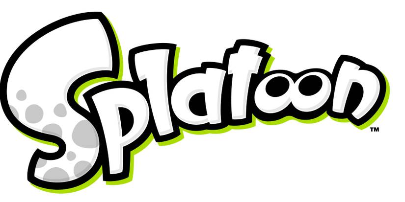 the logo for the game splatoon