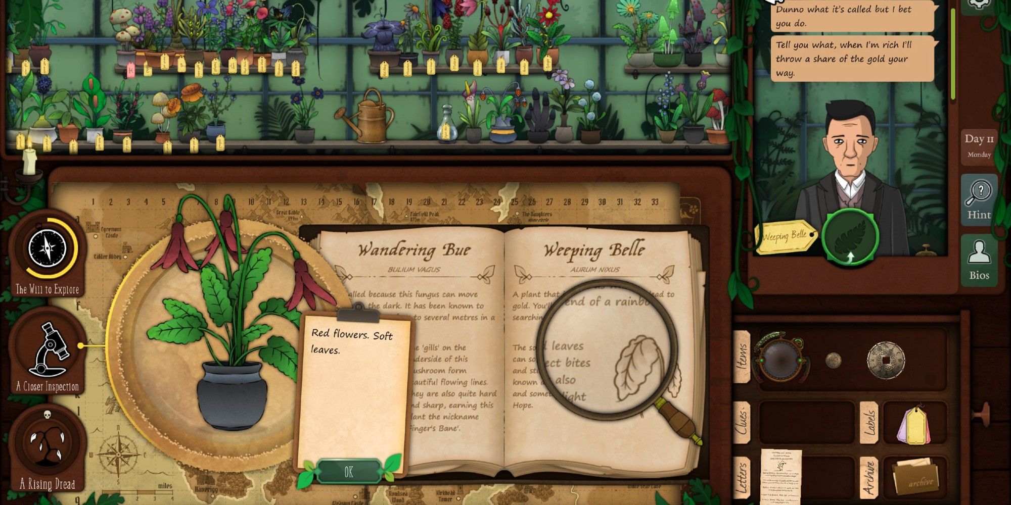 Strange Horticulture Gameplay alchemy game