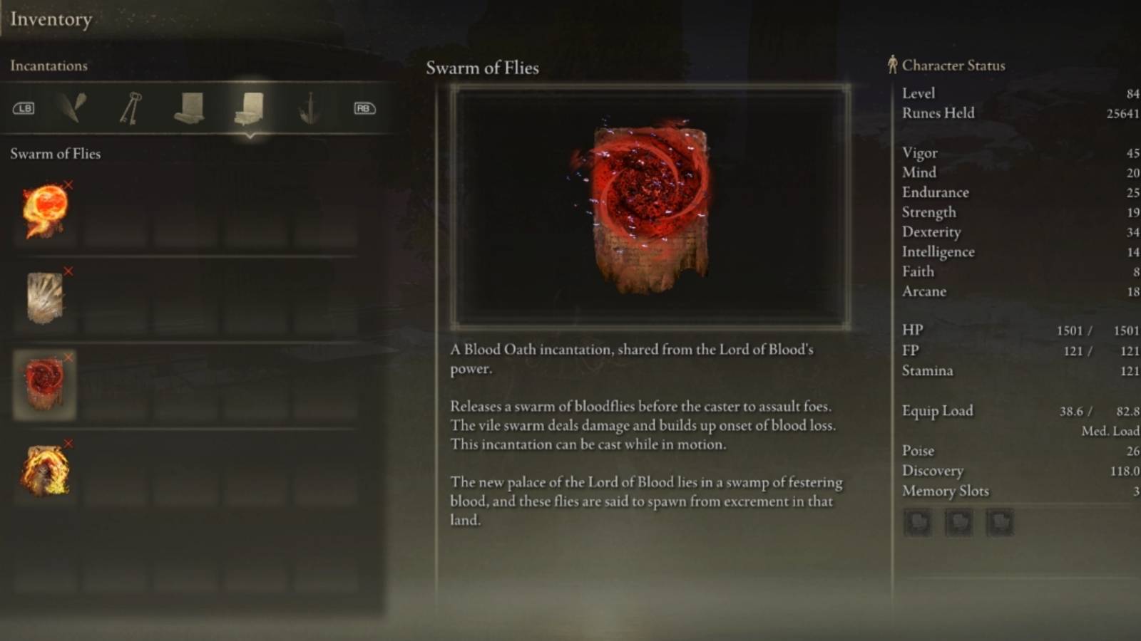 swarm of flies incantation in elden ring