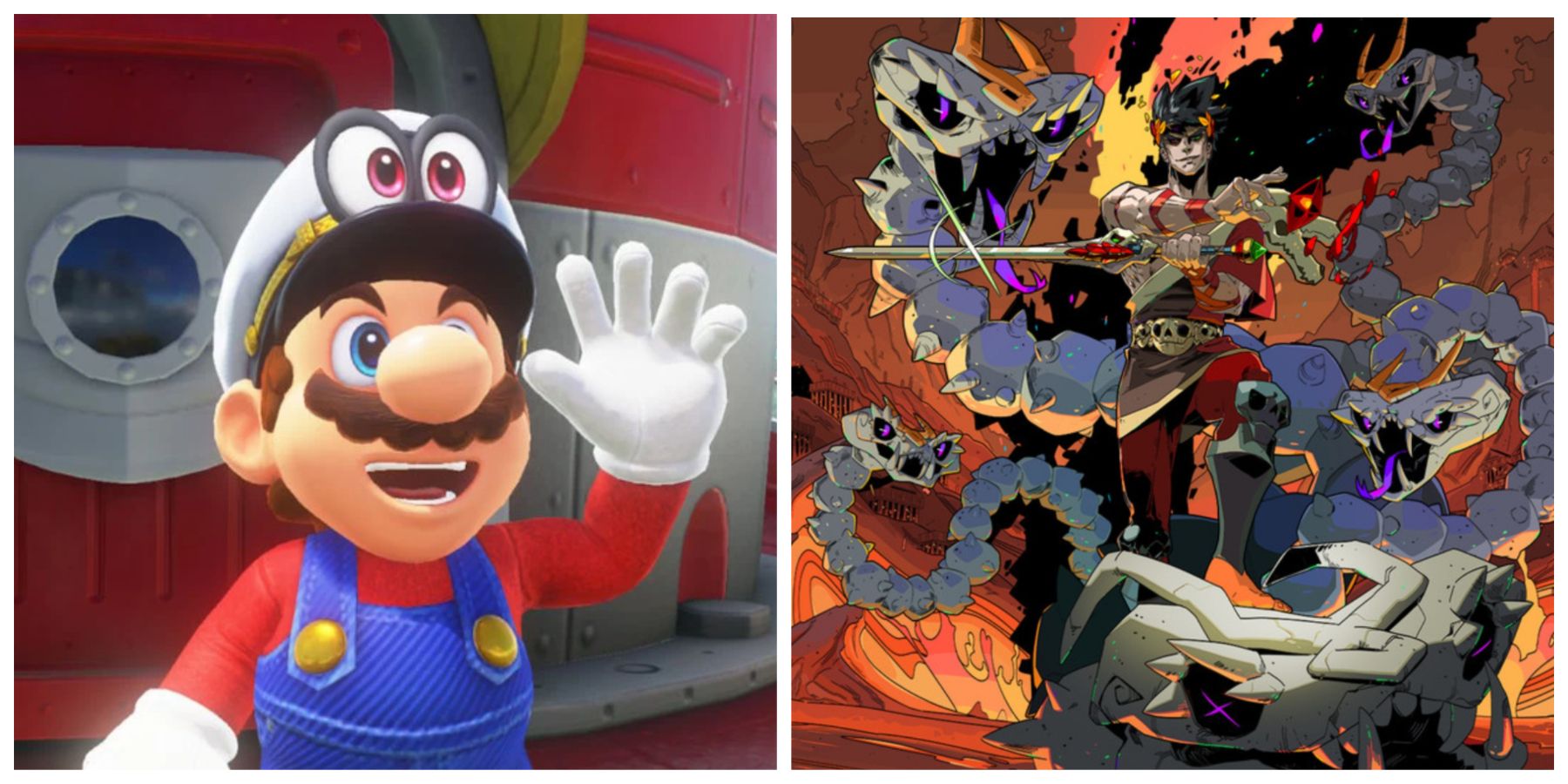 (Left) Super Mario Odyssey (Right) Hades 