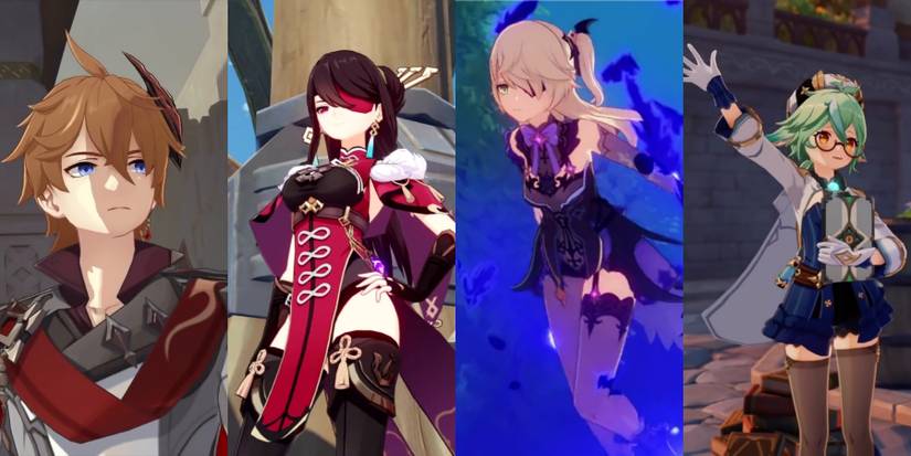 tartaglia beidou fischl and sucrose from genshin impact