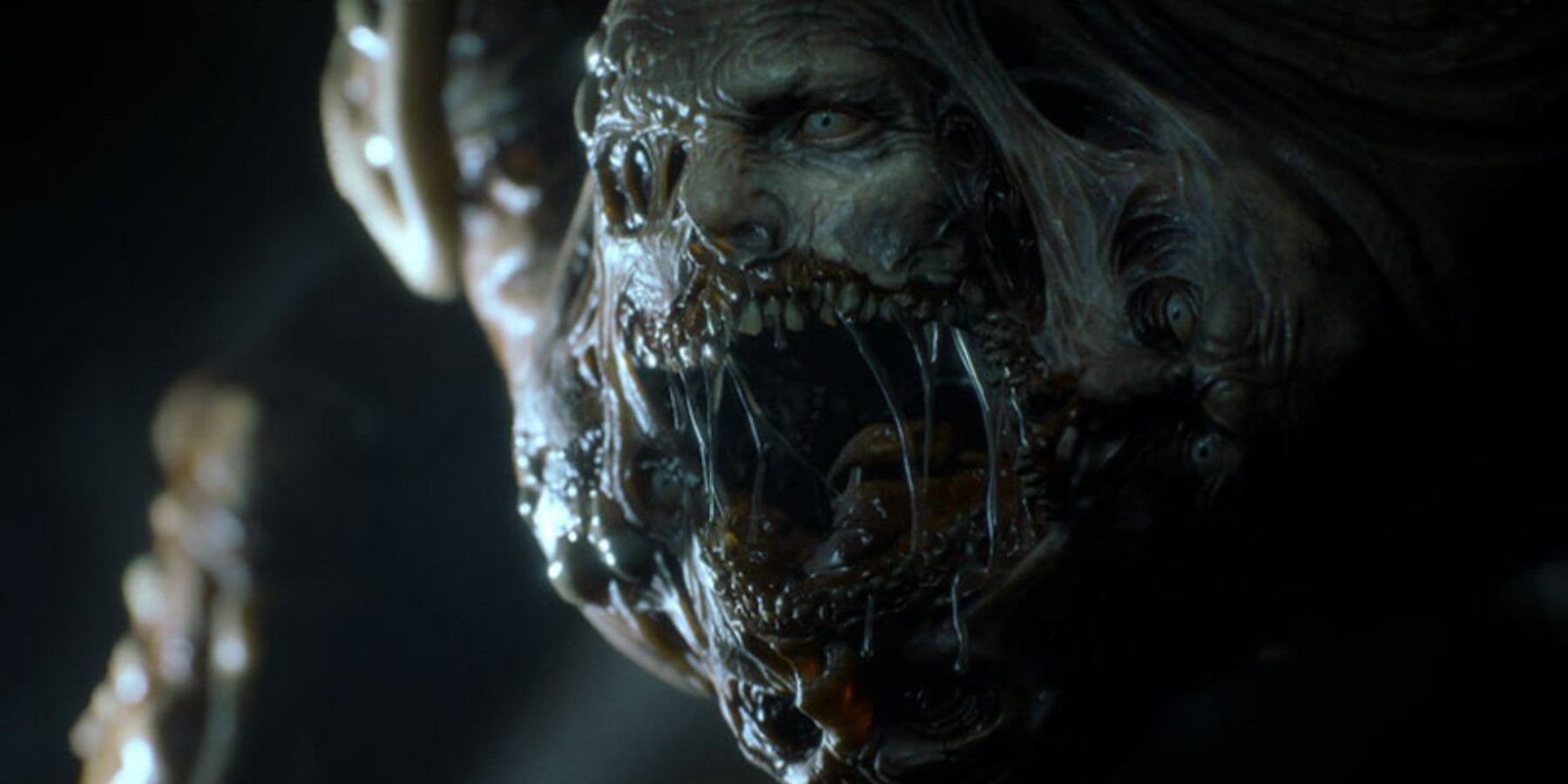 Image from The Callisto Protocol showing a gruesome monster screaming.