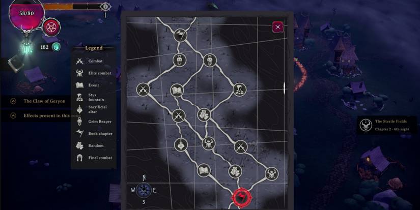 the in-game world map overview in rogue lords