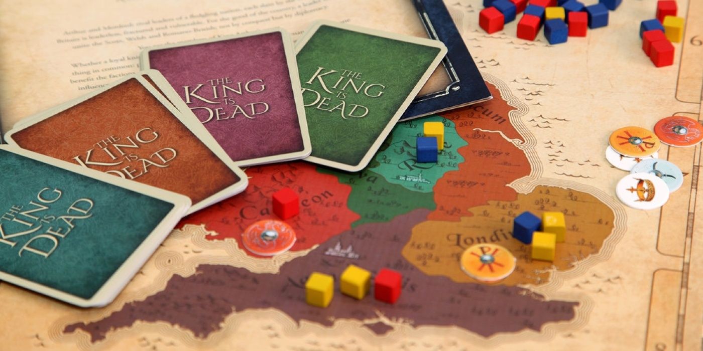 the king is dead game components and board