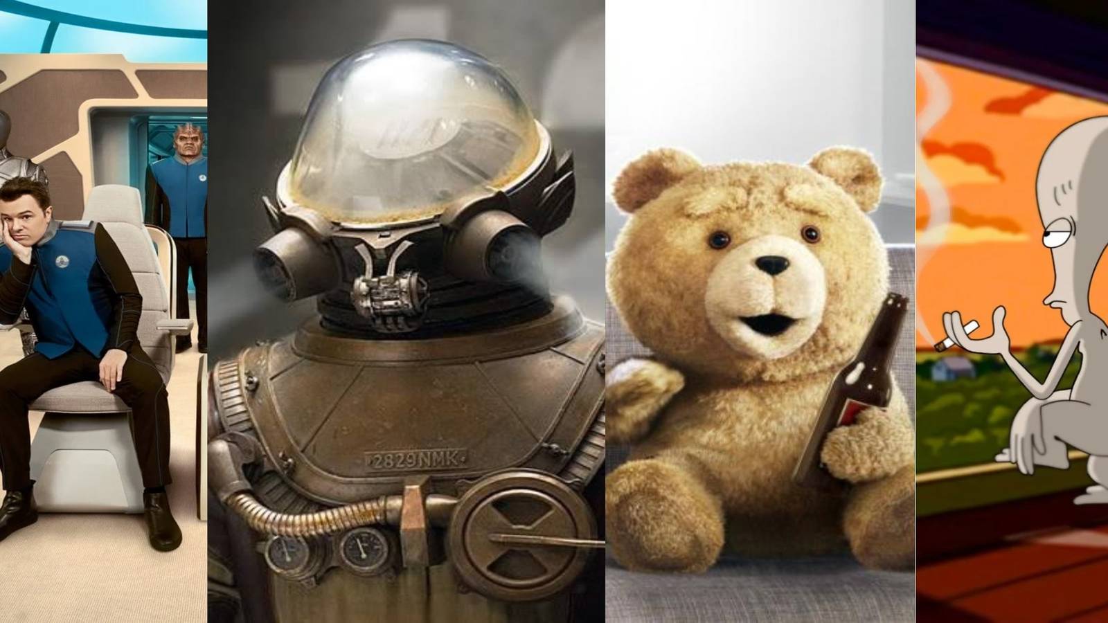 title image seth macfarlane characters ranked Capt. Mercer Klauss Ted Roger