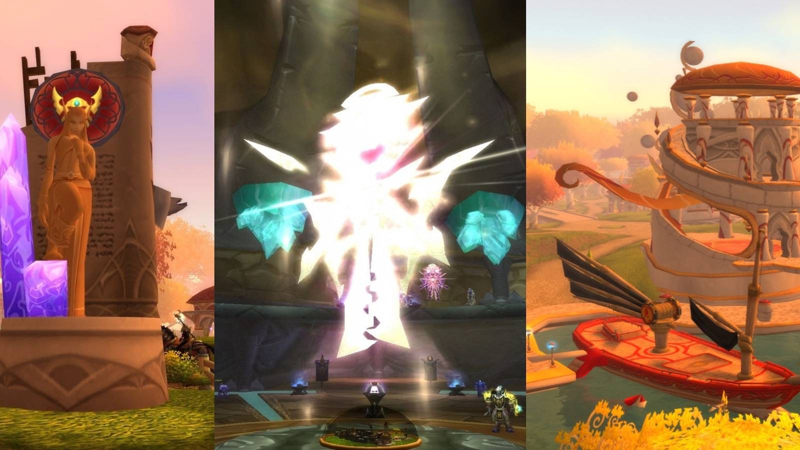 title split image how to get to quel danas shattrath and Adal landscape of the Isle