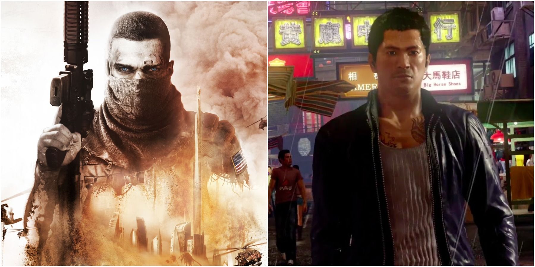 (Left) Spec Ops: The Line (Right) Sleeping Dogs