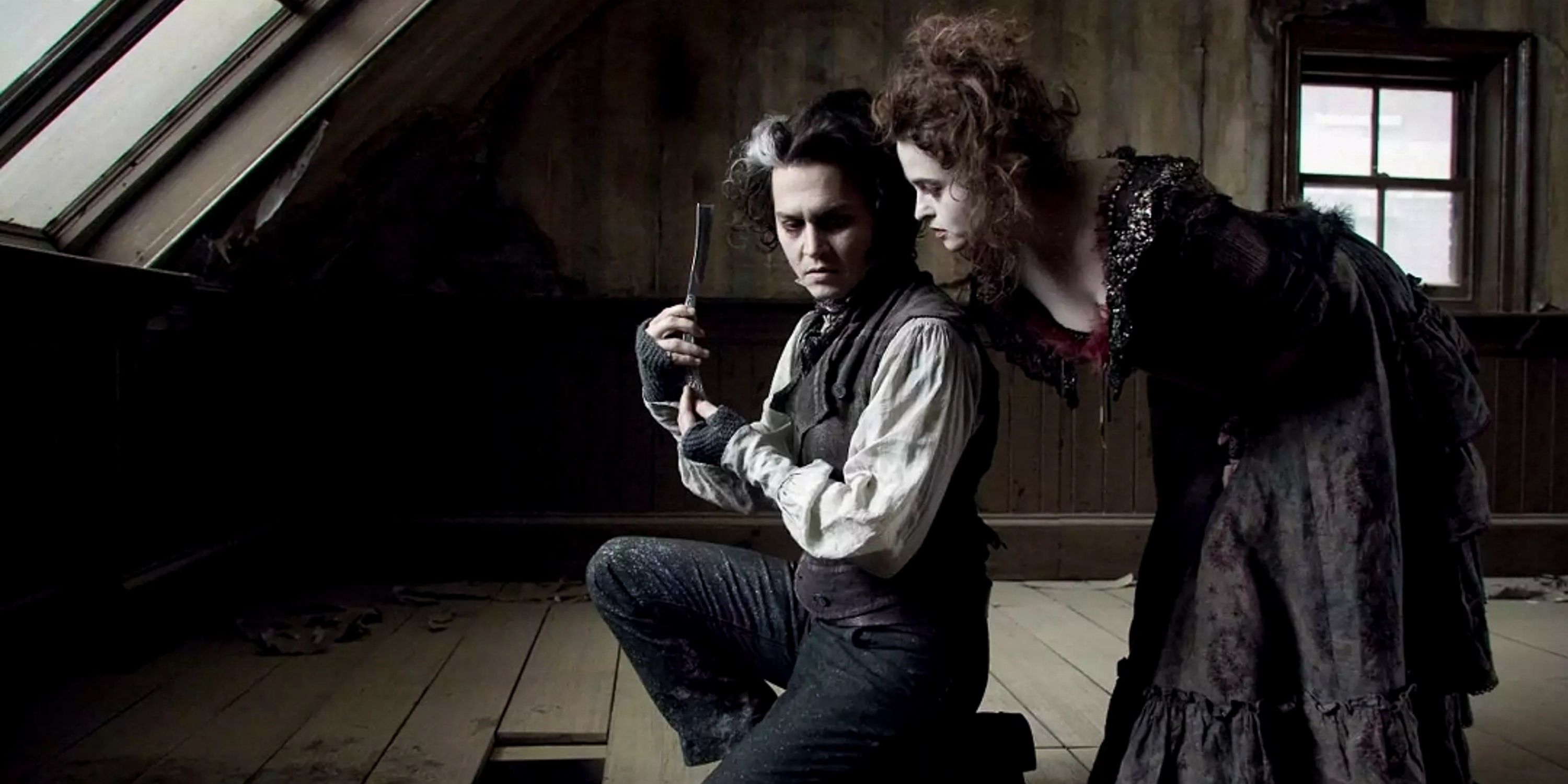 Sweeney todd and nellie by a window light
