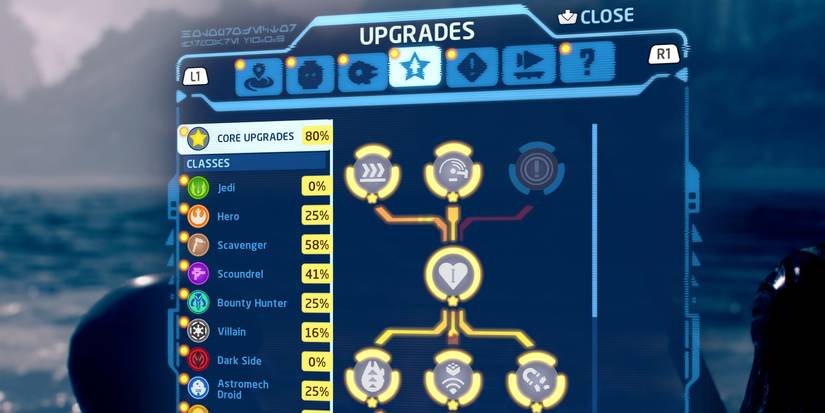 lego star wars upgrade screen