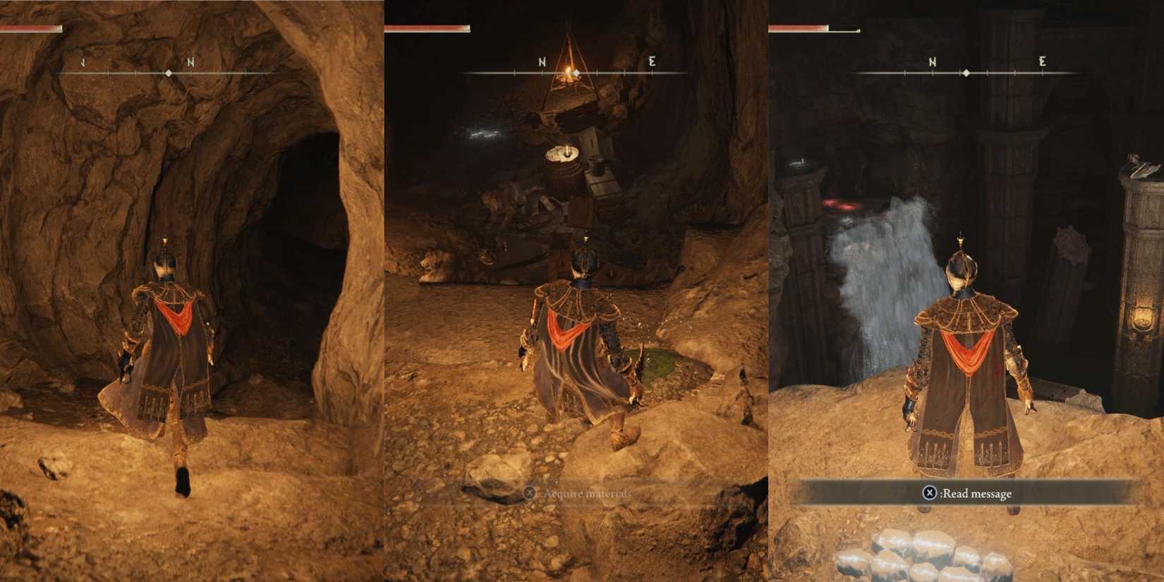 waterfall in highroad cave in elden ring