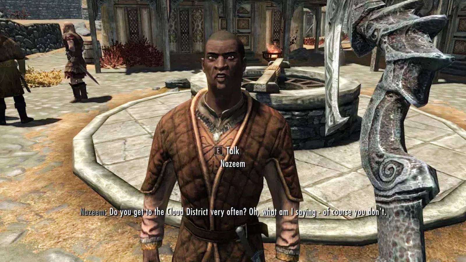 elder scrolls 5 skyrim nazeem whiterun cloud district line