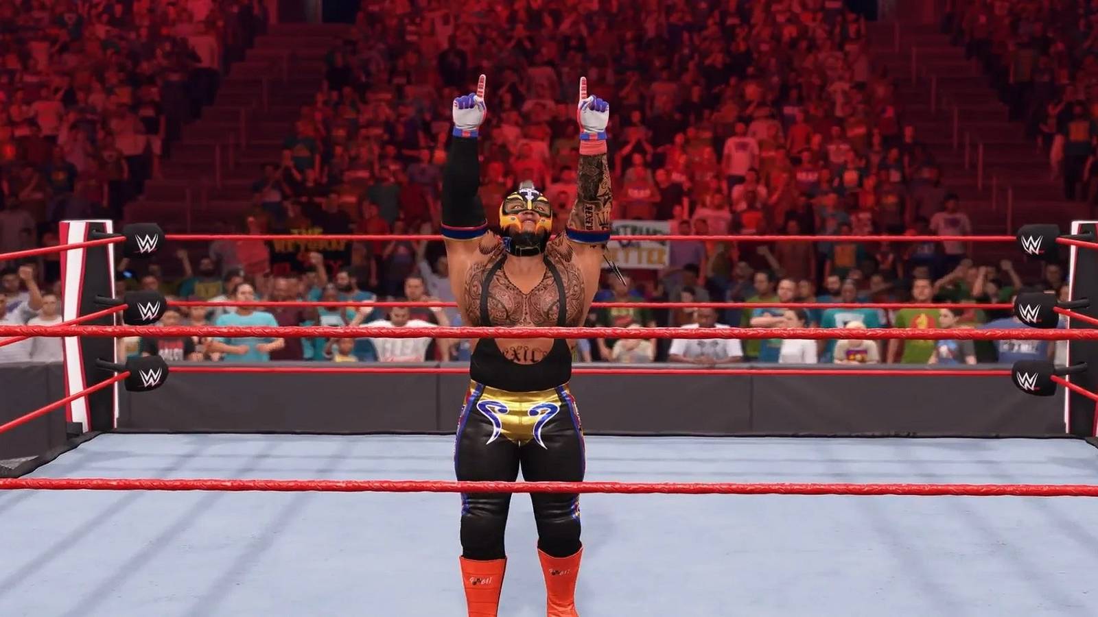 A WWE 2K22 player shares a painful-looking glitch involving Chris Jericho and a ring post.