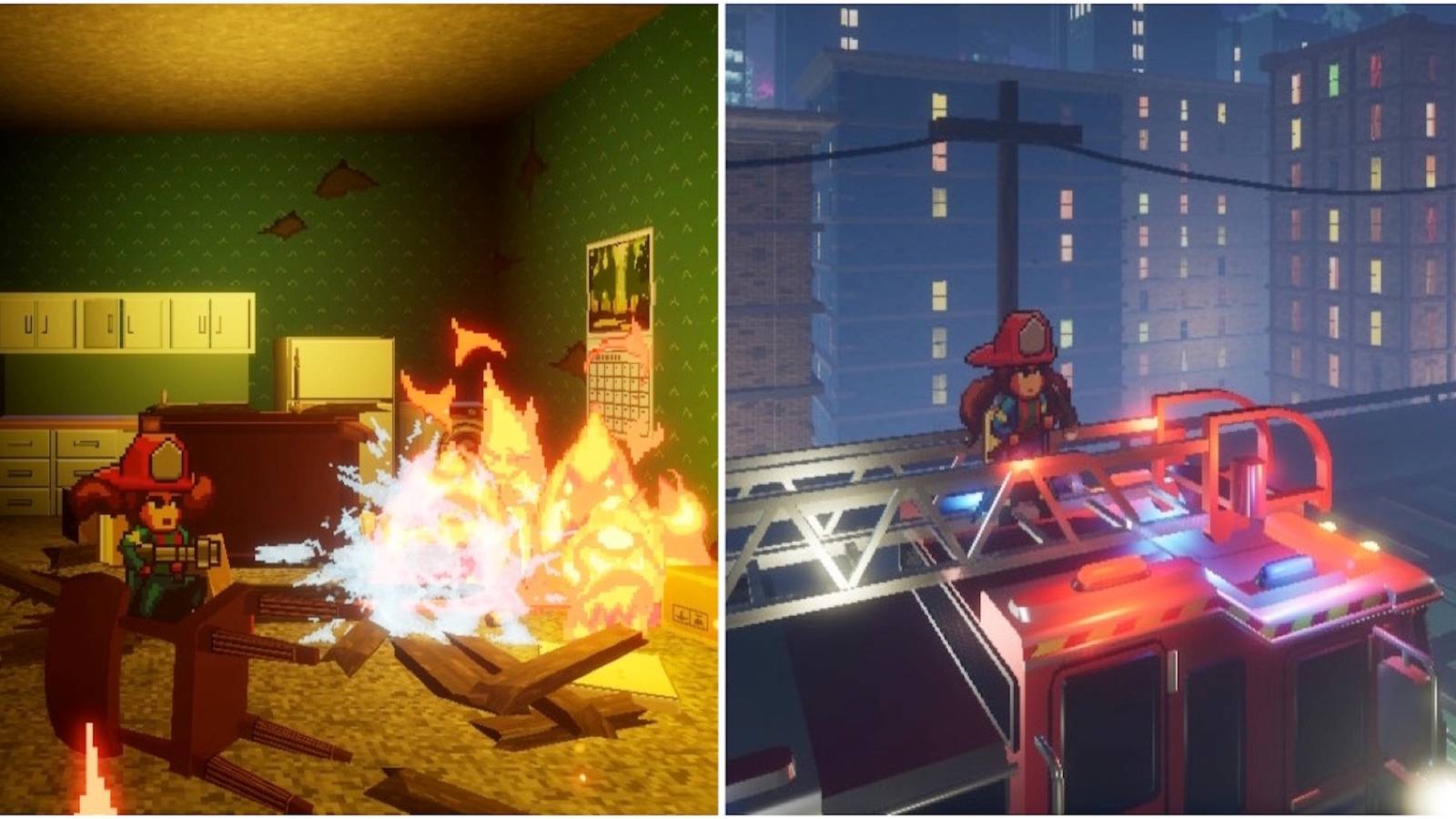 Fighting fires and exploring the world in Firegirl Hack 'n Splash Rescue DX